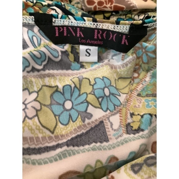 PINK ROCK LOS ANGELES BOHO MAXI DRESS S - Picture 5 of 6